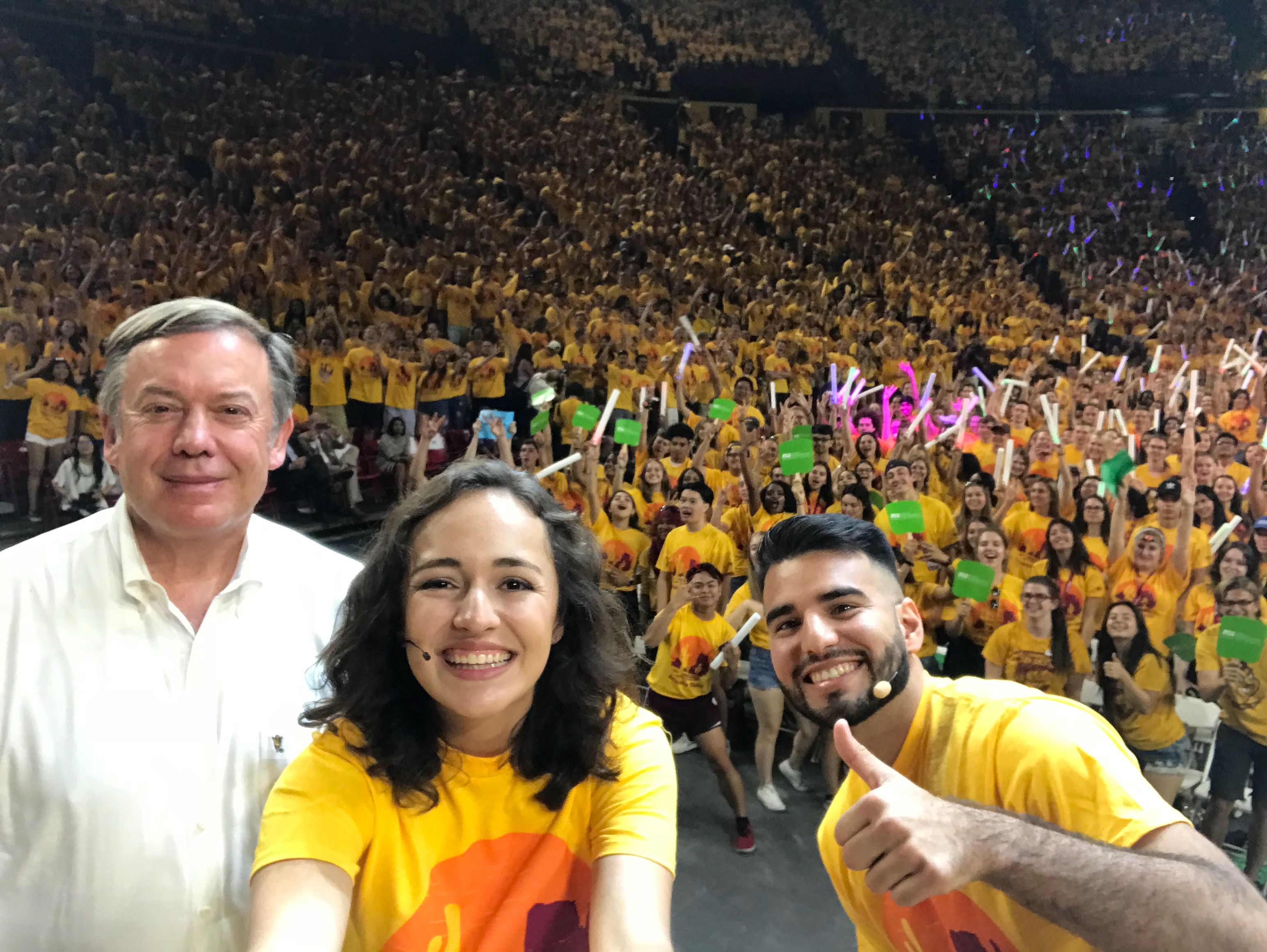 Michael Crow Nicole Hernandez and Felipe Corral Sun Devil Welcome