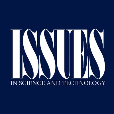 Issues in Science and Technology wordmark Issues in Science and Technology written in white letters on a navy blue background