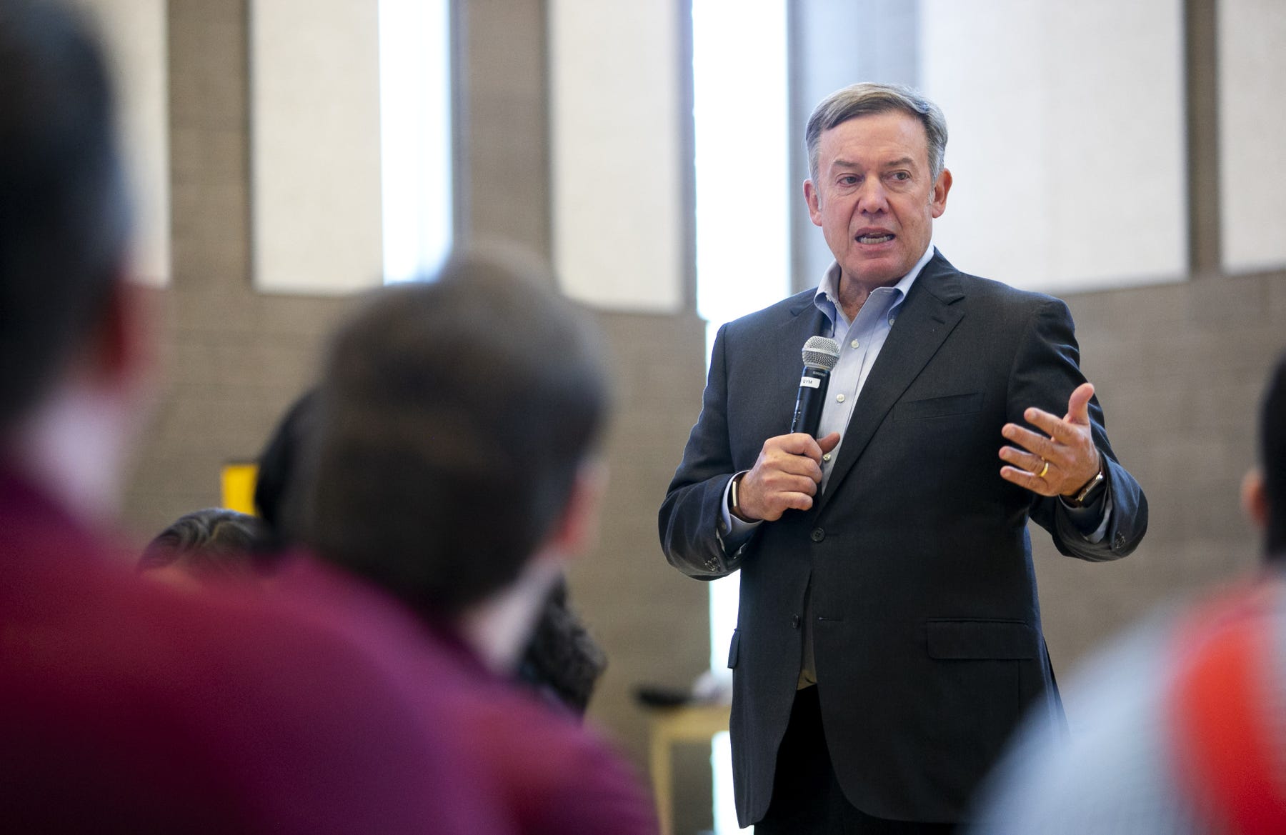 Michael Crow and Students Michael Crow and Students