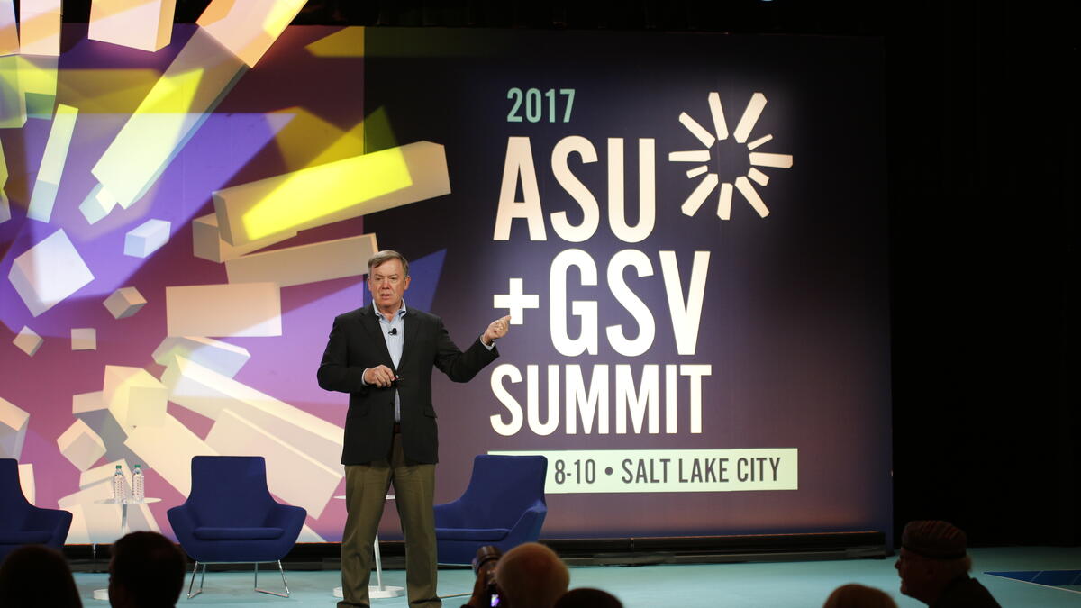 ASU President Michael Crow gives his keynote remarks at ASU + GSV 2017