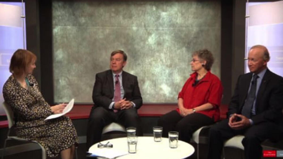 ASU President Michael Crow and Purdue University President Mitch Daniels joined U.S. Deputy Under Secretary for Education Jamienne Studley in a conversation
