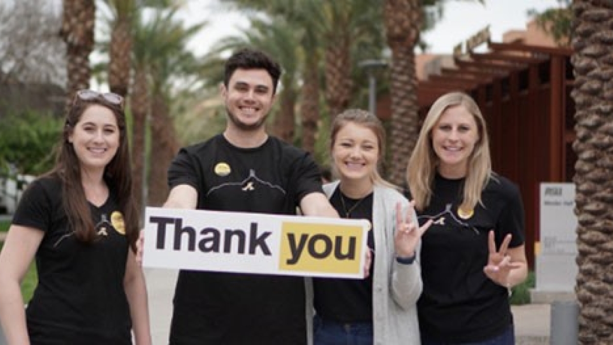 ASU students say thank you