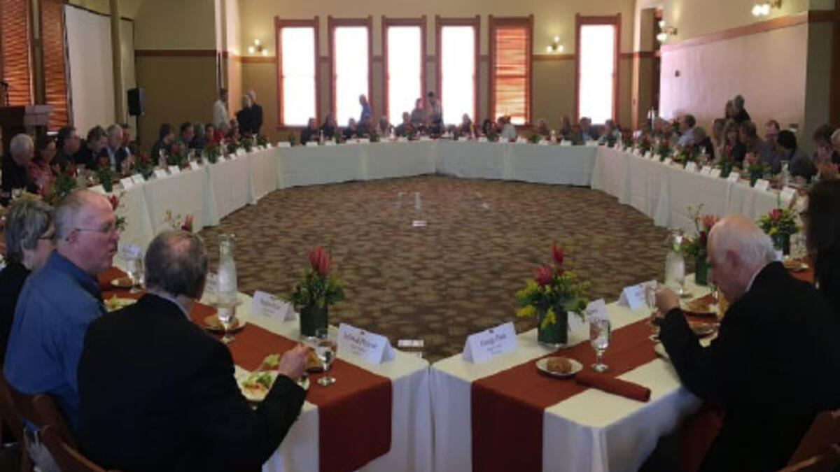 Annual distinguished faculty luncheon in Old Main, Tempe campus