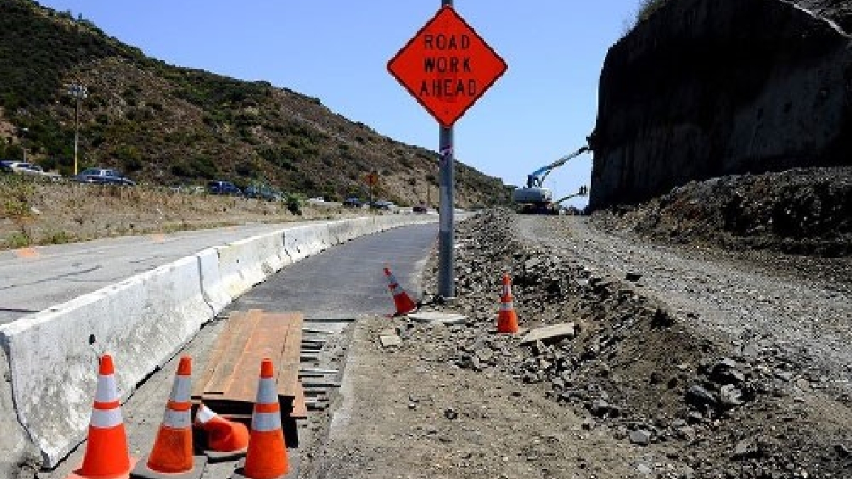 Road construction sign