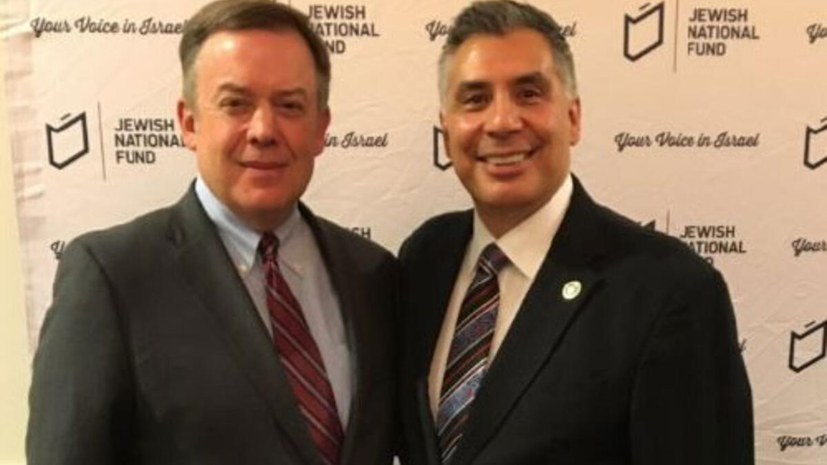 ASU President Michael Crow and Carlos Galindo-Elvira at the Jewish National Fund "Tree of Life" celebration