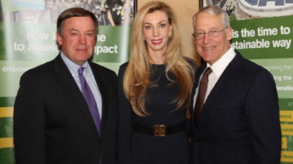 Michael Crow and Rob and Melani Walton at ASU