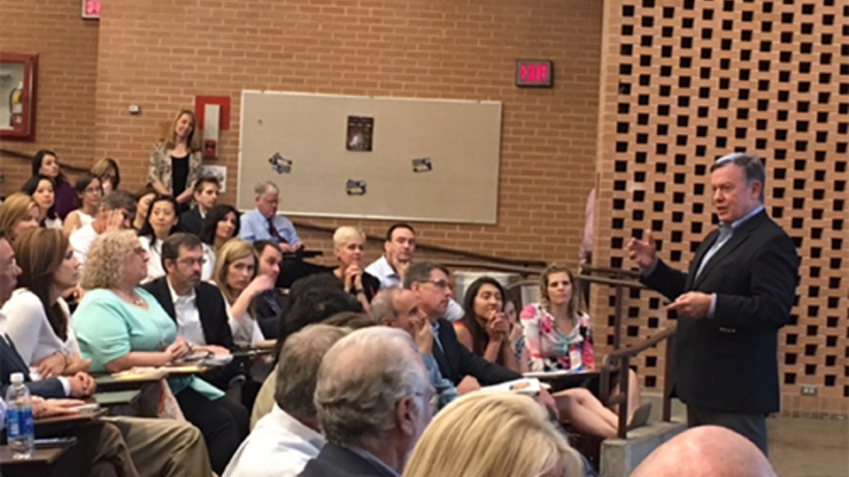 ASU President Michael Crow addresses his University Management Team