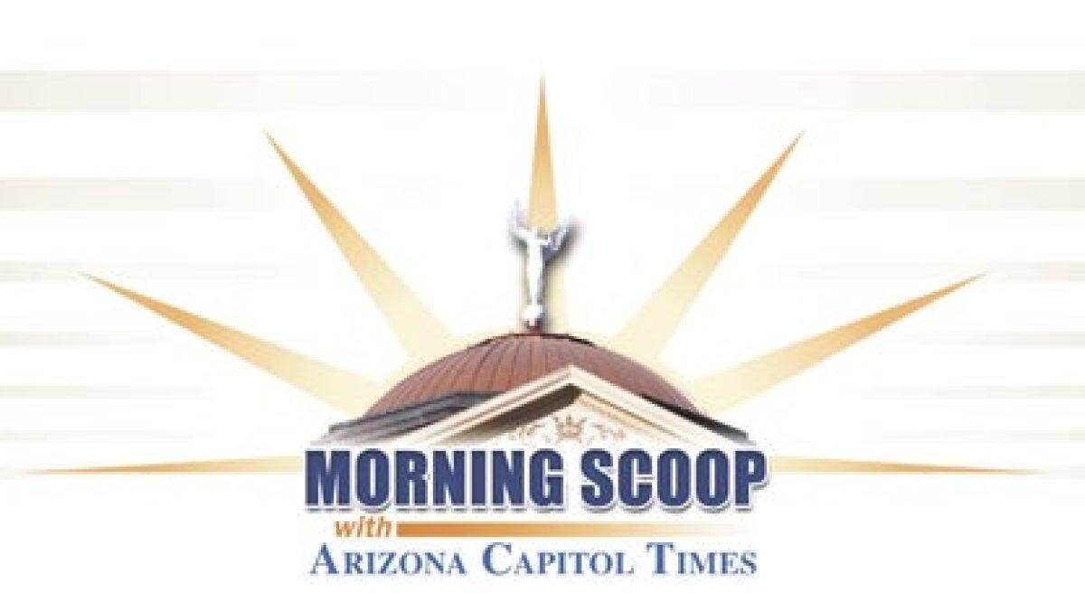 An illustration of the Arizona Capitol dome and weather vein.
