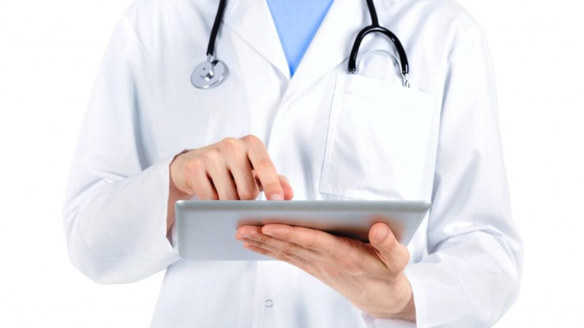 Physician with iPad