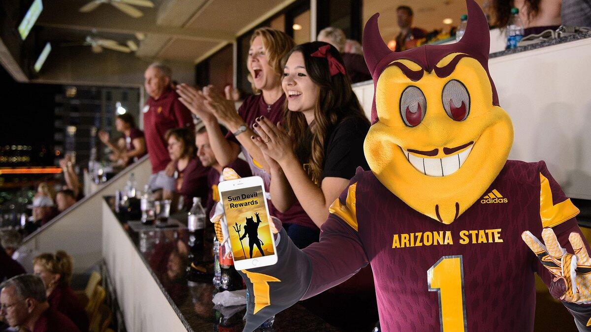 Sparky using Sun Devil Rewards