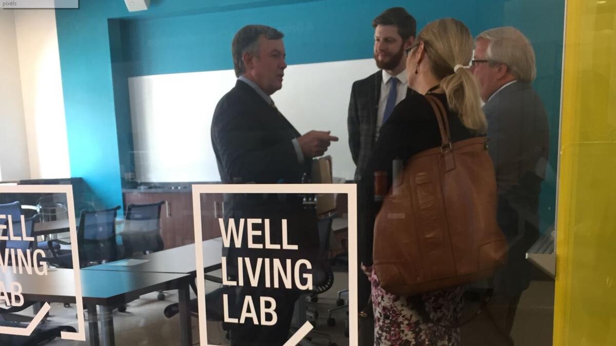 ASU President Michael Crow tours the Mayo Clinic Well Living Lab